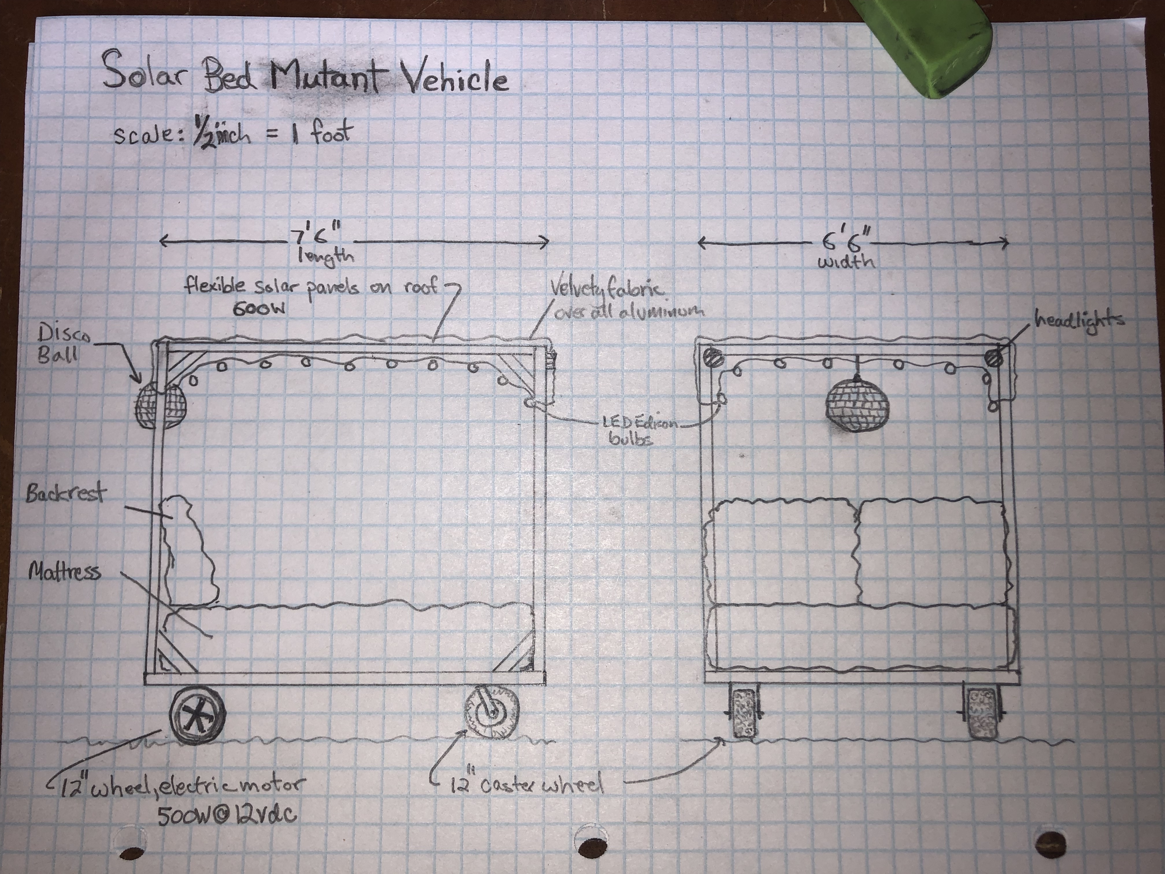SolarBed design drawing